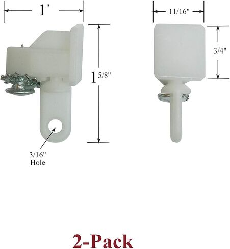 1-Pair Locking End Caps with Friction Carrier for Architrac, EZ-Track and Other Ceiling Drapery Tracks in Saudi Arabia