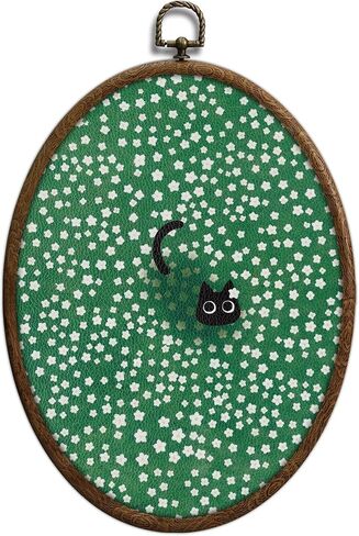 Monet Waterlily Cats Oval Wall Decor, Funny Cats Swimming Cottage Core Wall Decor, Waterproof Cottagecore Oval Art Home Decors, Hanging Vintage House Decors for Living Room Bedroom Bathroom, 22 in Saudi Arabia