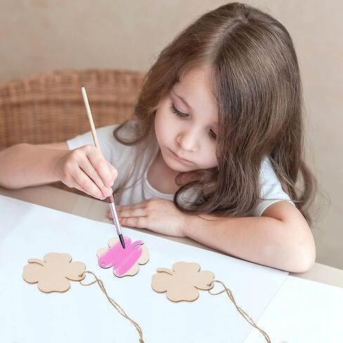 Amosfun حلي خشبية بأربع أوراق البرسيم عيد القديس باتريك DIY الفنون والحرف الخشبية زينة معلقة خشبية شامروك ديكورات الحفلات 20 قطعة in Kuwait