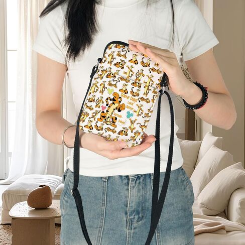 WZMPA Funny Tiger Crossbody Bag Tigers Inspired Gift Some Days Look Better Upside Adjustable Strap Bag Tiger Merchandise in Kuwait