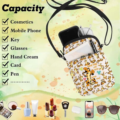 WZMPA Funny Tiger Crossbody Bag Tigers Inspired Gift Some Days Look Better Upside Adjustable Strap Bag Tiger Merchandise in Kuwait