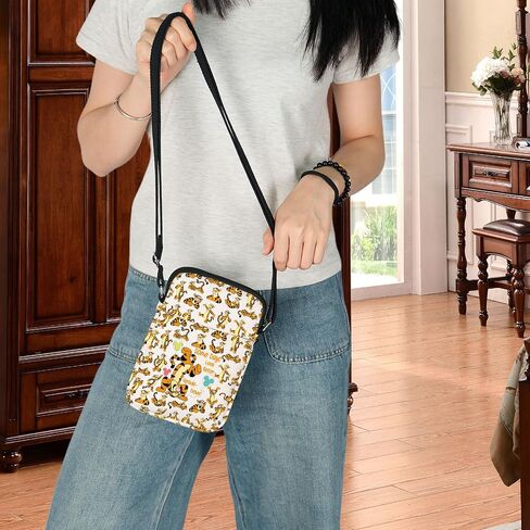 WZMPA Funny Tiger Crossbody Bag Tigers Inspired Gift Some Days Look Better Upside Adjustable Strap Bag Tiger Merchandise in Kuwait