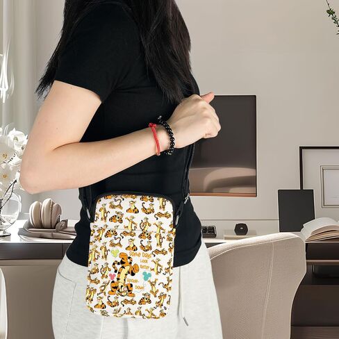 WZMPA Funny Tiger Crossbody Bag Tigers Inspired Gift Some Days Look Better Upside Adjustable Strap Bag Tiger Merchandise in Kuwait