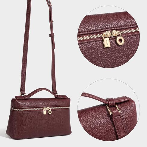 Genuine Leather Bags for Women Small Crossbody Top Handle Pouch Purse Shoulder Bag Luxury in Saudi Arabia