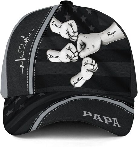 Custom Papa Hats, Personalized Daddy Hat, Customized Dad Hat, Personalized Fathers Day Hat, Fist Bump Hat in Saudi Arabia