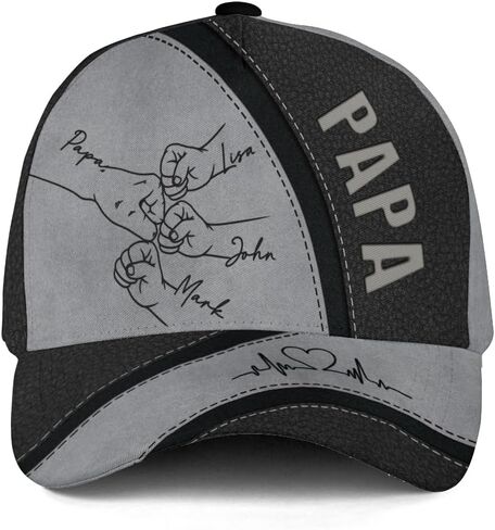 Custom Papa Hats, Personalized Daddy Hat, Customized Dad Hat, Personalized Fathers Day Hat, Fist Bump Hat in Saudi Arabia