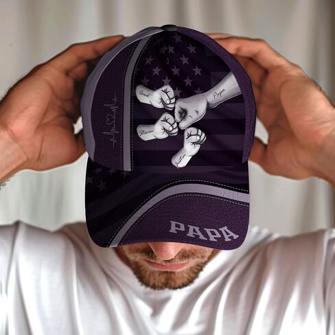 Custom Papa Hats, Personalized Daddy Hat, Customized Dad Hat, Personalized Fathers Day Hat, Fist Bump Hat in Saudi Arabia