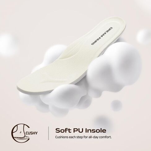 أحذية رياضية نسائية من DREAM PAIRS ذات نعل سميك وكلاسيكية كلاسيكية كاجوال أنيقة وقابلة للتنفس للجري والتنس in Kuwait