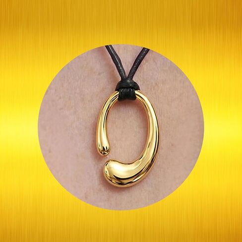 Krfy Chunky Gold Statement Pendant Necklaces for Women 16k Gold Silver Plated Long Necklace with Black Cord Large Big Pendant Necklace Boho Western Jewelry in Saudi Arabia