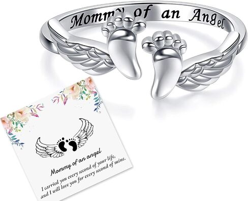 Miscarriage Gifts for Mothers Mommy of an Angel Ring Pregnancy Loss Memorial Sympathy Jewelry for Mom Women in Kuwait