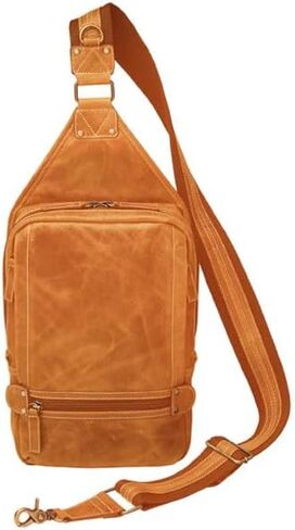 Slim Crossbody Concealed Carry Purse Distressed Caramel Buffalo GTM-CZY/108 in Kuwait