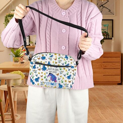 BDPWSS Donkey Crossbody Bag Just a Gi-rl Who Loves Donkey Gift Donkey Lover Gift Donkey Fans Gift Cartoon Character Fan Gift in Kuwait