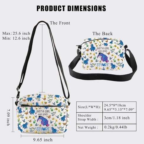 BDPWSS Donkey Crossbody Bag Just a Gi-rl Who Loves Donkey Gift Donkey Lover Gift Donkey Fans Gift Cartoon Character Fan Gift in Kuwait