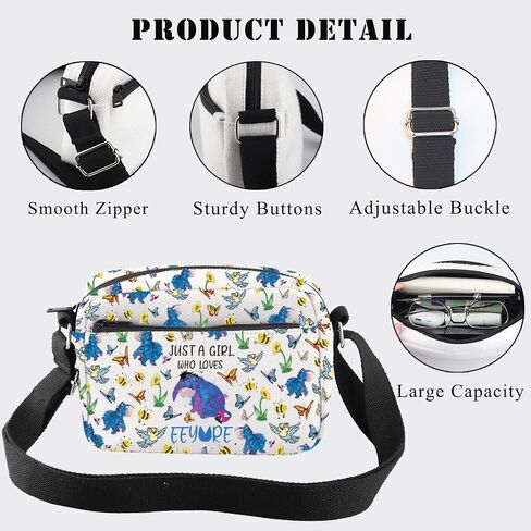 BDPWSS Donkey Crossbody Bag Just a Gi-rl Who Loves Donkey Gift Donkey Lover Gift Donkey Fans Gift Cartoon Character Fan Gift in Kuwait