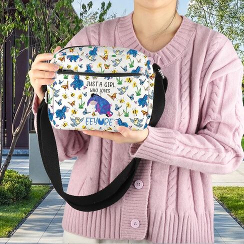 BDPWSS Donkey Crossbody Bag Just a Gi-rl Who Loves Donkey Gift Donkey Lover Gift Donkey Fans Gift Cartoon Character Fan Gift in Kuwait