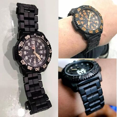 23mm Poly Carbonate Bracelet Watch Band For Luminox 3050 3950 Navy Seal COLORMARK features a 1.8mm Spring bar and V-Clasp double lock buckle Stainless Steel. Straight End link perfectly your watch 23mm.(Modal:LUMI 01C) in Saudi Arabia