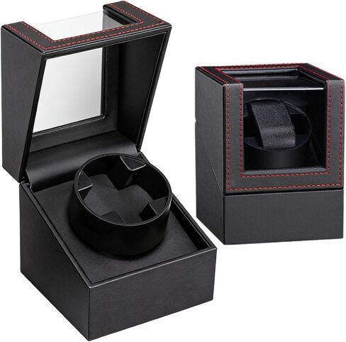 Premium Leather Watch Winder - Silent Motor with Adjustable Rotation, Soft Flexible Watch Pillows, Surprise Gifts for Father, Brother and Friend in Saudi Arabia