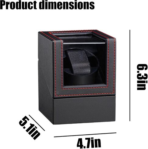 Premium Leather Watch Winder - Silent Motor with Adjustable Rotation, Soft Flexible Watch Pillows, Surprise Gifts for Father, Brother and Friend in Saudi Arabia