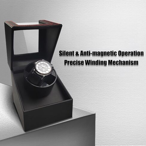 Premium Leather Watch Winder - Silent Motor with Adjustable Rotation, Soft Flexible Watch Pillows, Surprise Gifts for Father, Brother and Friend in Saudi Arabia
