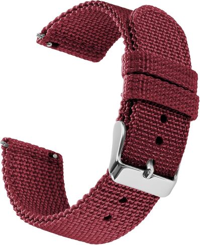JUNGHELE Nylon watch band for men and women,Quick release Nylon watch strap with Silver Buckle,18mm/20mm/22mm Canvas Watch Strap in Saudi Arabia
