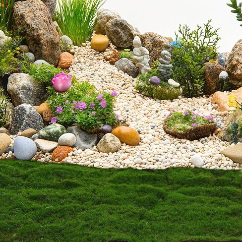 Artificial Moss Mat - Realistic Fake Moss Carpet for Garden Decor Indoor Outdoor Craft Projects Soft Decorative Green Landscape 11.81X11.81In in Kuwait