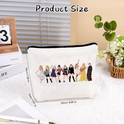 Frerdui Music Lover Makeup Bag Gifts for Women, Singer Makeup Bags, Singer Merch Cosmetic Bag for Next Era, Gift for Women Friends Birthday Mother's Day Nurse Graduation Gift for Her Music Lovers in Saudi Arabia