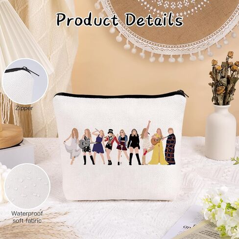Frerdui Music Lover Makeup Bag Gifts for Women, Singer Makeup Bags, Singer Merch Cosmetic Bag for Next Era, Gift for Women Friends Birthday Mother's Day Nurse Graduation Gift for Her Music Lovers in Saudi Arabia