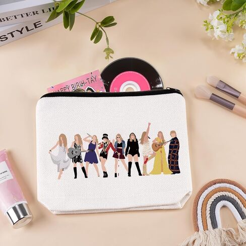Frerdui Music Lover Makeup Bag Gifts for Women, Singer Makeup Bags, Singer Merch Cosmetic Bag for Next Era, Gift for Women Friends Birthday Mother's Day Nurse Graduation Gift for Her Music Lovers in Saudi Arabia