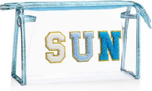 Sunscreen Bag Clear Makeup Toiletry Pouch Beach Vacation Essentials for Women in Saudi Arabia
