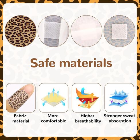 120pcs Leopard Print Round Bandages, 22mm/0.87in Circle Adhesive Fabric Bandages with Non Stick Pad Latex Free Spot Bandage for Face Nose Hands & Delicate Wounds in Kuwait