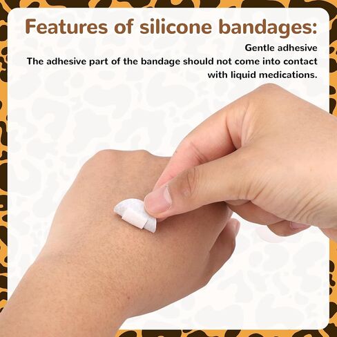 120pcs Leopard Print Round Bandages, 22mm/0.87in Circle Adhesive Fabric Bandages with Non Stick Pad Latex Free Spot Bandage for Face Nose Hands & Delicate Wounds in Kuwait