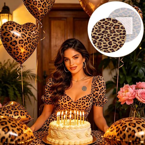 120pcs Leopard Print Round Bandages, 22mm/0.87in Circle Adhesive Fabric Bandages with Non Stick Pad Latex Free Spot Bandage for Face Nose Hands & Delicate Wounds in Kuwait