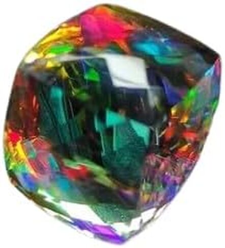 Natural 52 CT Rainbow Color Mystic Topaz Cube Cut Certified Loose Gemstone Collectible Gems Stone For Making Jewelry in Saudi Arabia