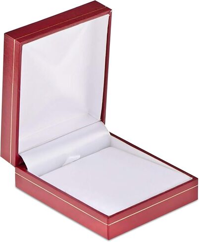 Novel Box Black Jewelry Box for Necklace 4.4x6.25x1.4 Inch - Faux Leatherette Jewelry Display Gift Boxes - Soft Velvet Interior Necklace/Pendant Storage Cases for Proposal Engagement in Saudi Arabia