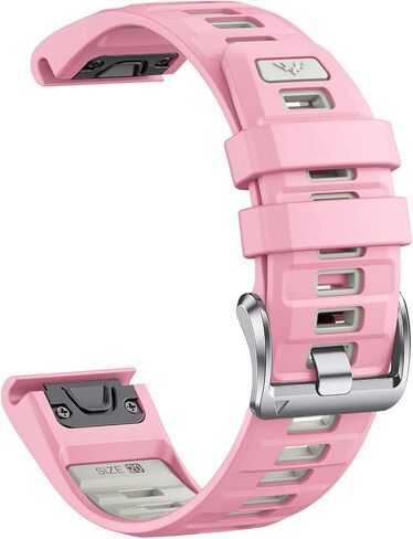 20mm Replacement Watch Band for Garmin Fenix 8 43mm, Epix 2 42mm, for Instinct 2S, Fenix 5S Plus, Fenix 6S, Fenix 7S Pro – Soft Silicone Rubber Quick-Fit Strap in Rose Gold for Women Men in Kuwait