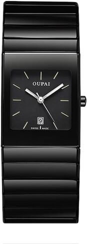 Black Ceramic Watch Rectangle Business Man in Saudi Arabia