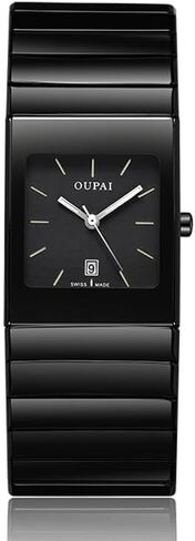 Black Ceramic Watch Rectangle Business Man in Saudi Arabia