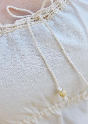 Battle-Merchant Aren Medieval Short Sleeve Blouse – 100% Cotton with Adjustable Neckline in Saudi Arabia
