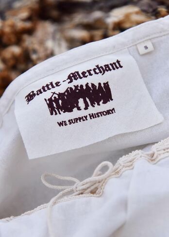Battle-Merchant Aren Medieval Short Sleeve Blouse – 100% Cotton with Adjustable Neckline in Saudi Arabia
