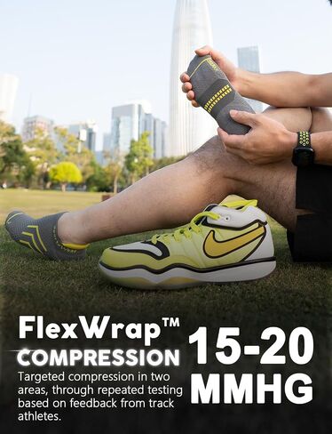 Juclise Coolmax Bamboo Viscose Compression Tab Running No Show Socks Men Moisture Wicking Cushioned Anti-Blister (US, Alpha, Large, Regular, Regular,Classic Black+Glacier White+Midnight Grey) in Saudi Arabia