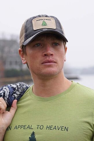 an Appeal to Heaven Flag Patch Trucker Hat, Black in Saudi Arabia