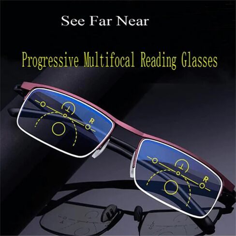 SWZEC Optismart Intelligent Progressive Glasses (Black,65-69 Years Old) in Saudi Arabia