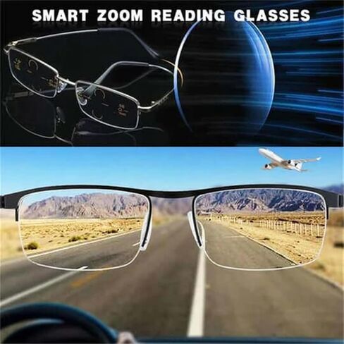 SWZEC Optismart Intelligent Progressive Glasses (Black,65-69 Years Old) in Saudi Arabia