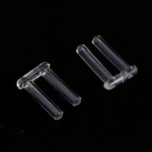 200pcs Rimless Frames Sleeves U-Clip Plastic Compression Sleeves for Rimless Glasses Accessories Tools 1.4/1.5/1.6 (1.4mm x 7mm x 0.8mm with Hole) in Saudi Arabia