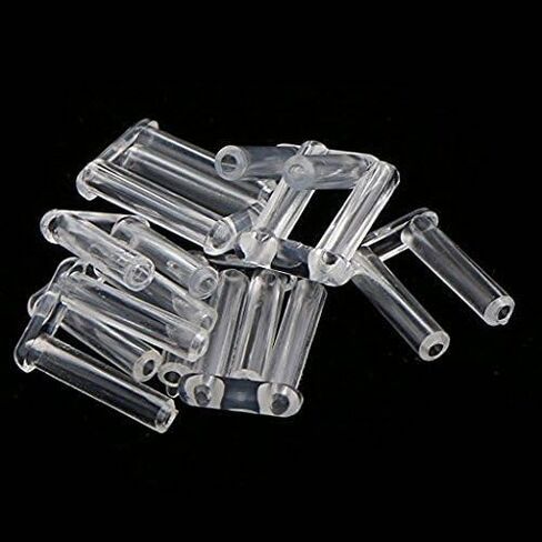 200pcs Rimless Frames Sleeves U-Clip Plastic Compression Sleeves for Rimless Glasses Accessories Tools 1.4/1.5/1.6 (1.4mm x 7mm x 0.8mm with Hole) in Saudi Arabia