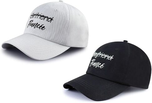 Tbstlumd Fiance Fiancee Hats for Men Women, Funny Adjustable Cotton Embroidered Engaged Couples Baseball Cap in Saudi Arabia