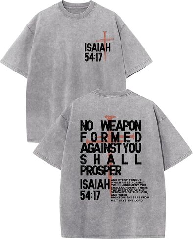 Tuislay Boys Christian Shirts Kids Jesus Graphic Tees God Faith Shirt Bible Verse Cross Printed Acid Wash Cool Tshirt Tops in Saudi Arabia