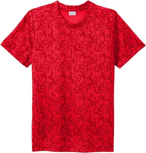 SPORT-TEK Youth Digi Camo Tee | تي شيرت رياضي بأكمام قصيرة للأولاد والبنات، ملابس صيفية خفيفة الوزن للأطفال in Kuwait