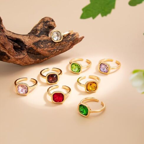 Stackable Colorful Rhinestone Rings Set for Women,Trendy Colored Acrylic Crystal Knuckle Rings,Dainty Birthday Party Prom Jewelry Gift in Saudi Arabia