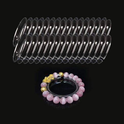 Acrylic Bracelet Holder Display Clear Bracelet Organizer Stand for Jewelry Selling Storage Packing and Showcase Transparent Plastic Bangle Support Rack 25 Pcs Medium in Saudi Arabia